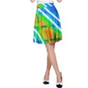 Pop Art Neon Wall A-Line Skirt View1