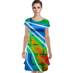 Pop Art Neon Wall Cap Sleeve Nightdress by essentialimage365