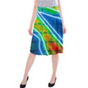 Pop Art Neon Wall Midi Beach Skirt View1