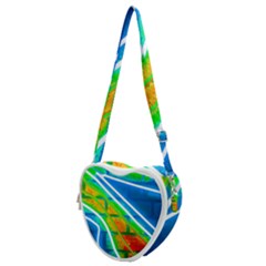 Pop Art Neon Wall Heart Shoulder Bag by essentialimage365