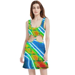 Pop Art Neon Wall Velvet Cutout Dress by essentialimage365