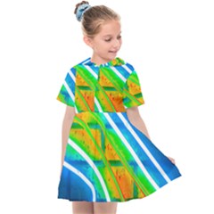 Pop Art Neon Wall Kids  Sailor Dress by essentialimage365