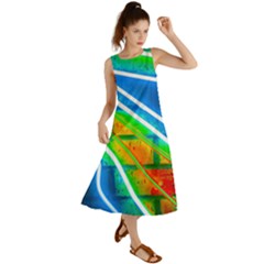 Pop Art Neon Wall Summer Maxi Dress by essentialimage365