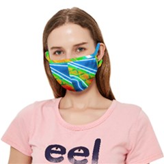 Pop Art Neon Wall Crease Cloth Face Mask (adult) by essentialimage365