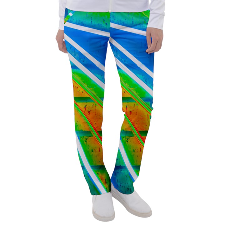 Pop Art Neon Wall Women s Casual Pants