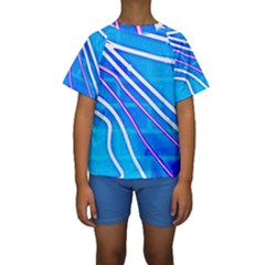 Pop Art Neon Wall Kids  Short Sleeve Swimwear by essentialimage365