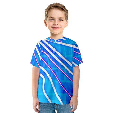 Pop Art Neon Wall Kids  Sport Mesh Tee by essentialimage365