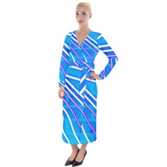 Pop Art Neon Wall Velvet Maxi Wrap Dress by essentialimage365