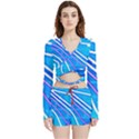 Pop Art Neon Wall Velvet Wrap Crop Top and Shorts Set View1