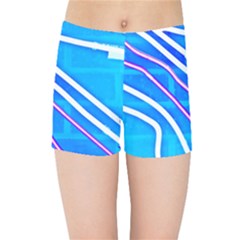 Pop Art Neon Wall Kids  Sports Shorts by essentialimage365