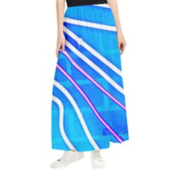 Pop Art Neon Wall Maxi Chiffon Skirt by essentialimage365