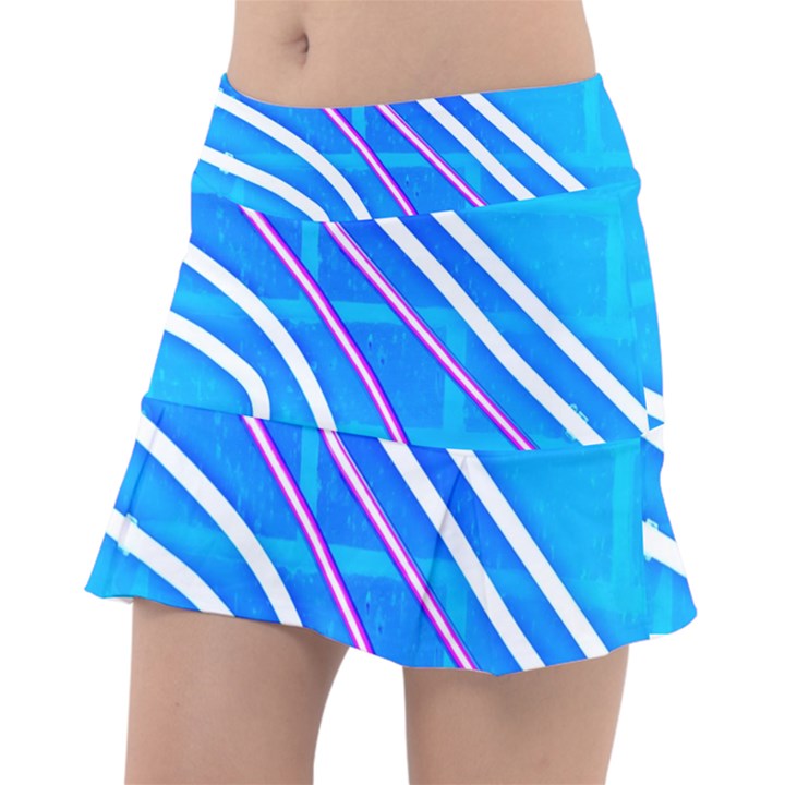 Pop Art Neon Wall Classic Tennis Skirt