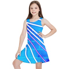 Pop Art Neon Wall Kids  Lightweight Sleeveless Dress