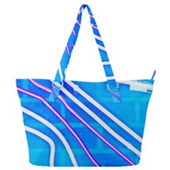 Pop Art Neon Wall Full Print Shoulder Bag by essentialimage365