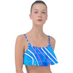 Pop Art Neon Wall Frill Bikini Top by essentialimage365