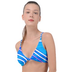 Pop Art Neon Wall Knot Up Bikini Top by essentialimage365