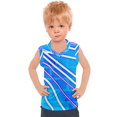 Pop Art Neon Wall Kids  Sport Tank Top by essentialimage365