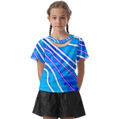 Pop Art Neon Wall Kids  Front Cut Tee by essentialimage365