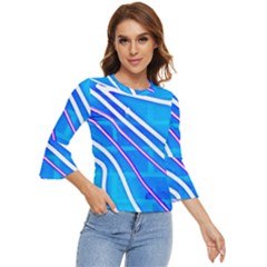 Pop Art Neon Wall Bell Sleeve Top