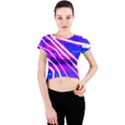 Pop Art Neon Wall Crew Neck Crop Top View1