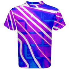 Pop Art Neon Wall Men s Cotton Tee by essentialimage365