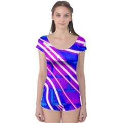 Pop Art Neon Wall Boyleg Leotard  by essentialimage365