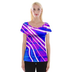 Pop Art Neon Wall Cap Sleeve Top by essentialimage365