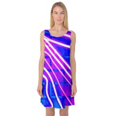 Pop Art Neon Wall Sleeveless Satin Nightdress by essentialimage365