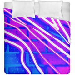 Pop Art Neon Wall Duvet Cover Double Side (king Size) by essentialimage365