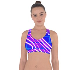 Pop Art Neon Wall Cross String Back Sports Bra by essentialimage365