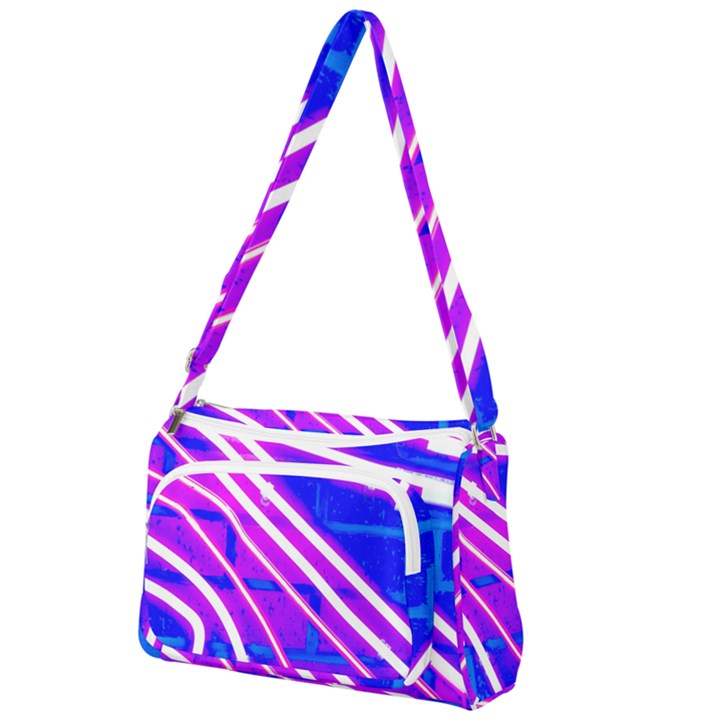 Pop Art Neon Wall Front Pocket Crossbody Bag