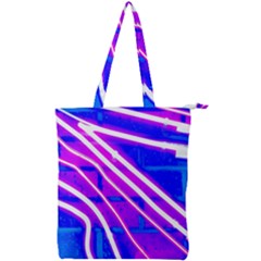 Pop Art Neon Wall Double Zip Up Tote Bag by essentialimage365