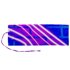 Pop Art Neon Wall Roll Up Canvas Pencil Holder (m) by essentialimage365