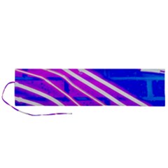 Pop Art Neon Wall Roll Up Canvas Pencil Holder (l) by essentialimage365