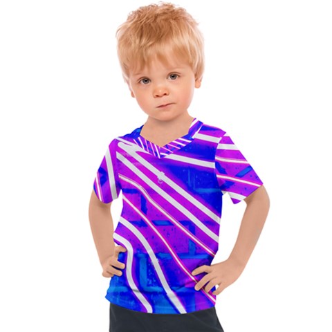 Pop Art Neon Wall Kids  Sports Tee by essentialimage365