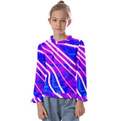 Pop Art Neon Wall Kids  Frill Detail Tee