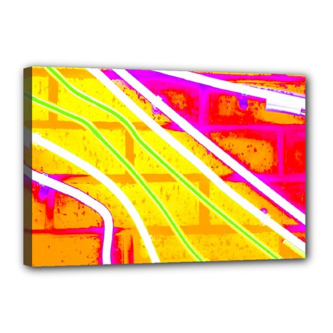 Pop Art Neon Wall Canvas 18  X 12  (stretched) by essentialimage365