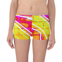 Pop Art Neon Wall Boyleg Bikini Bottoms by essentialimage365