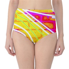 Pop Art Neon Wall Classic High-waist Bikini Bottoms by essentialimage365