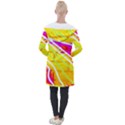 Pop Art Neon Wall Longline Hooded Cardigan View2