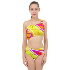 Pop Art Neon Wall Spliced Up Two Piece Swimsuit by essentialimage365