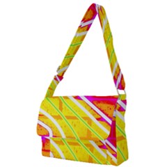 Pop Art Neon Wall Full Print Messenger Bag (s) by essentialimage365