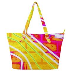 Pop Art Neon Wall Full Print Shoulder Bag by essentialimage365