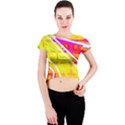 Pop Art Neon Wall Crew Neck Crop Top View1