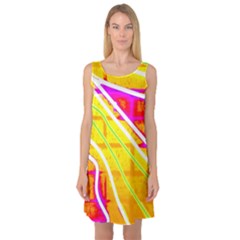 Pop Art Neon Wall Sleeveless Satin Nightdress by essentialimage365