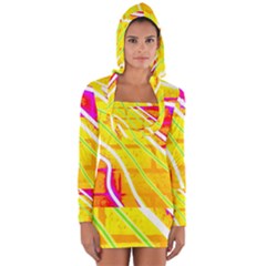 Pop Art Neon Wall Long Sleeve Hooded T-shirt by essentialimage365