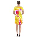 Pop Art Neon Wall Short Sleeve V-neck Flare Dress View2