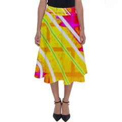 Pop Art Neon Wall Perfect Length Midi Skirt by essentialimage365