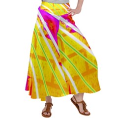 Pop Art Neon Wall Satin Palazzo Pants by essentialimage365