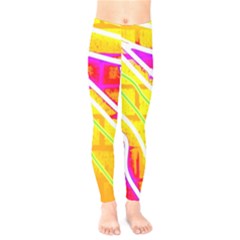 Pop Art Neon Wall Kids  Leggings by essentialimage365